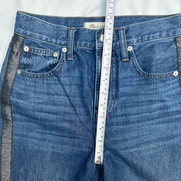 MADEWELL The Perfect Vintage Jean: Metallic Tuxedo Stripe Edition size 26 - Picture 7 of 11